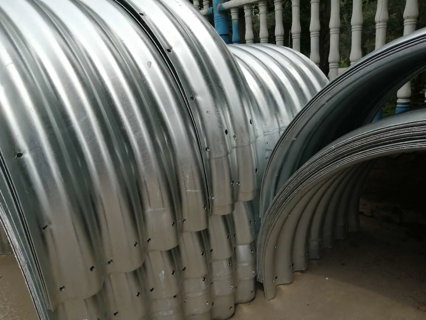 Q235 material 200*55 wave drainage culvert pipe corrugated steel pipe culvert