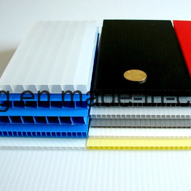 48”*72”1220mm*1830mm 48”*96”1220mm*2440mm PP Corrugated Plastic SheetPP Sheet Corflute Correx Coroplast