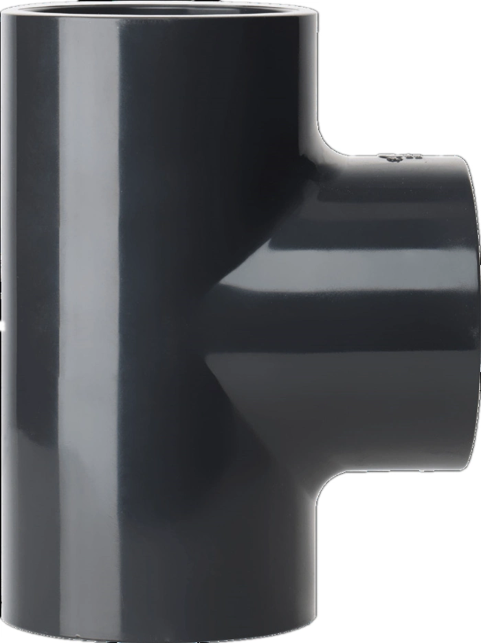High Quality Plastic Pipe Fittings UPVC Reducing Tee Pipe and Fittings High Pressure UPVC Pipe Fittings for Industrial System DIN Standard & ASTM Sch80 Standard