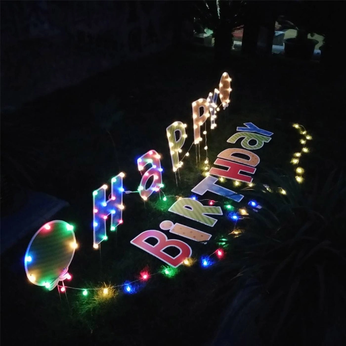 Custom Prints Corrugated Plastic Lawn Letters Holiday Yard Signs on Coroplast