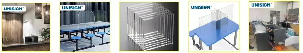 Unisign Acrylic 4X8 2000*3000mm Customize Clear 5mm 8mm Clear Plexiglass Sheets Price Methacrylate Panel