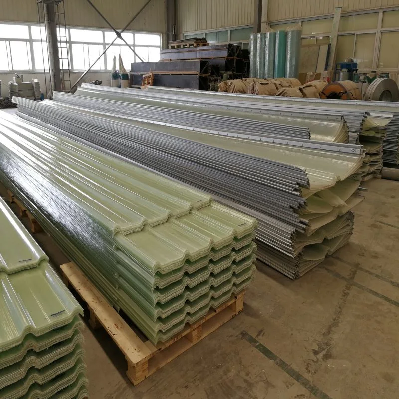 FRP GRP Fiberglass Fiberglass Reinforced Plastic Large Span Color Coated Corrugated Roof Sheet