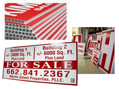 Corrugated Plastic Fluted Corflute Lawn Coroplast Bandit Yard Signs