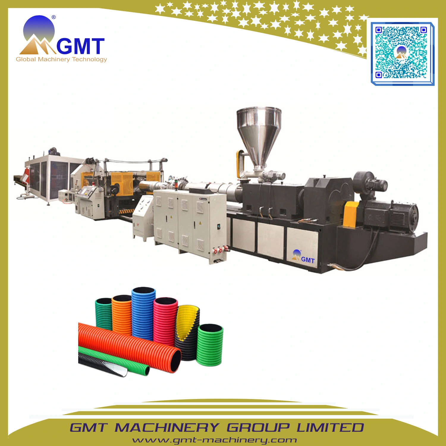16- 63mm PP PE PVC Wire Spiral Single Double Wall Corrugated Plastic Pipe Extrusion Line