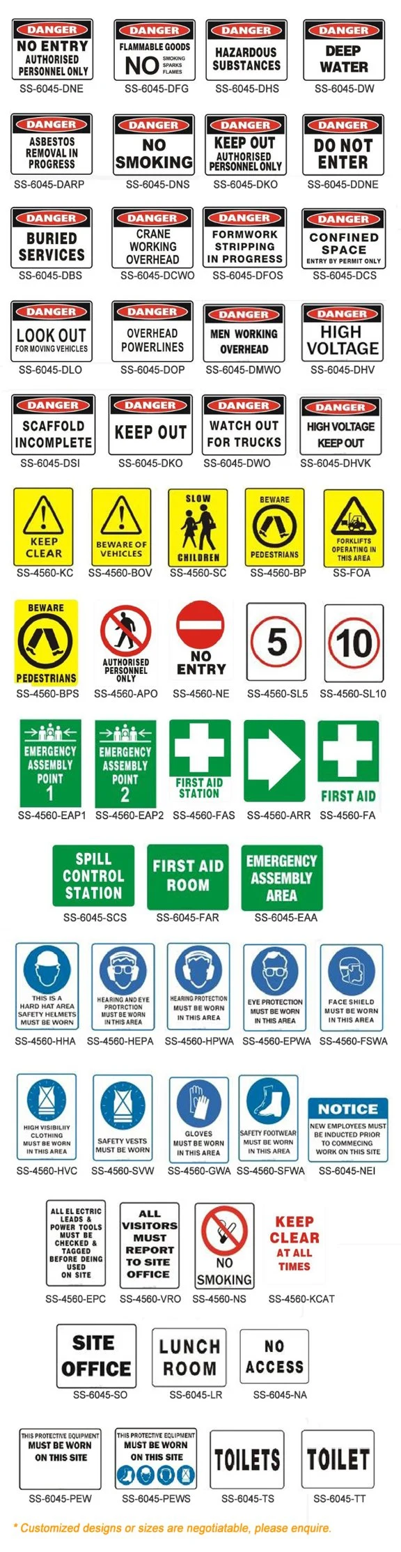 Factory Direct Safety Caution Sheets and Symbols Plastic Work Zone Facility Signs