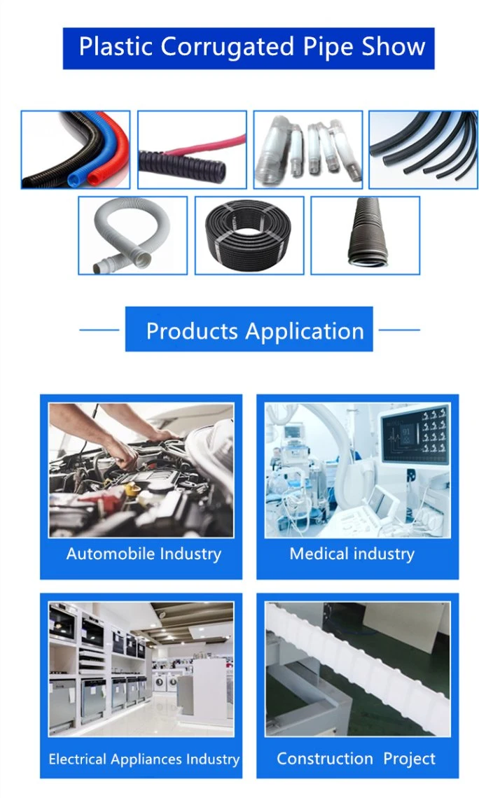 PP PE PVC PA EVA Corrugated Pipe Machine/ Single Wall Corrugated Tube Machine /Plastic Flexible Corrugated Pipe Machine/Hooka Shisha Pipe Machine