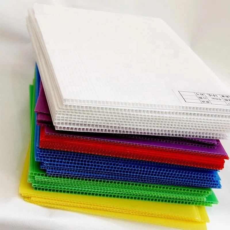 Color PP plastic hollow corrugated plastic board 4*8FT protection board