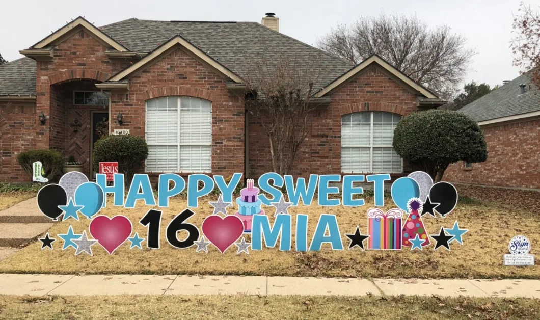 Outdoor Blank Lawn Coroplast Boy Happy Birthday Custom Letter Yard Signs Corrugated Plastic