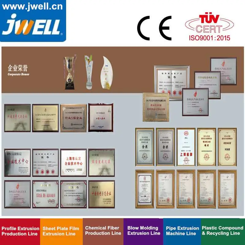 Jwell Plastic PVC Electric Pipe/ Water Supply Pipe/ Water Drainage Pipe/ Conduit Pipe Plastic Machine