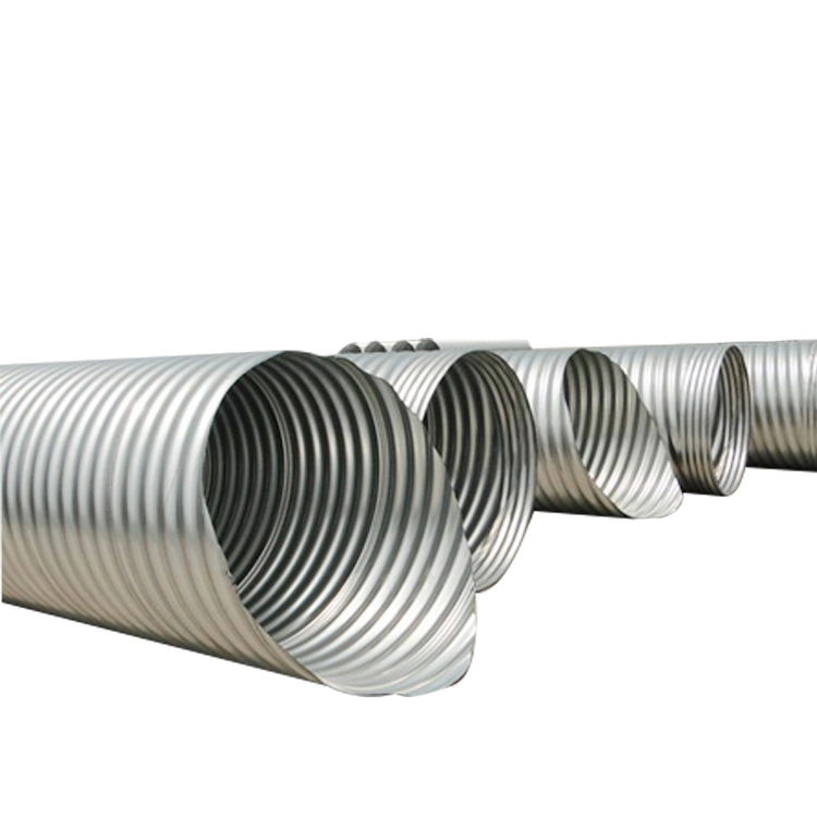 Arched corrugated galvanized culvert pipe for bridge construction