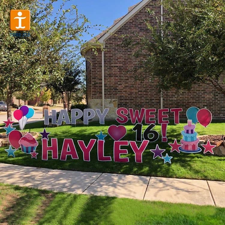 Custom Outdoor Corrugated Plastic Letter Board Yard Sign