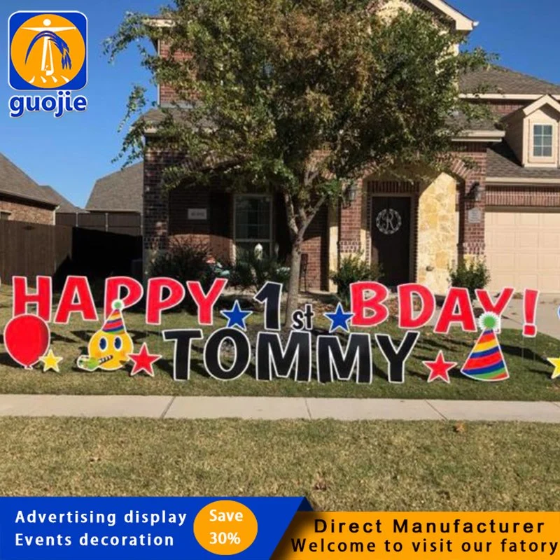 happy birthday corrugated paper letter code sign
