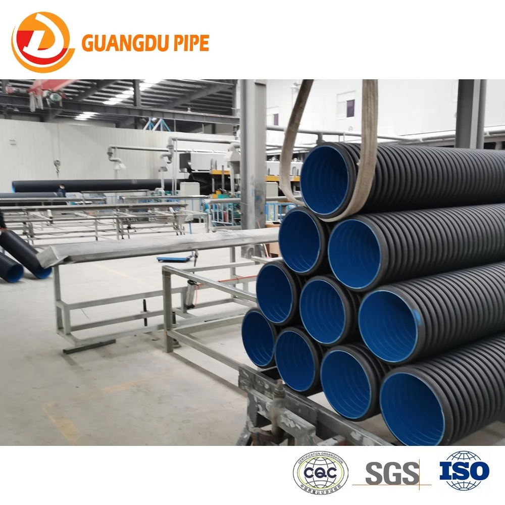 Sn8 HDPE pipe large diameter corrugated plastic drain pipe