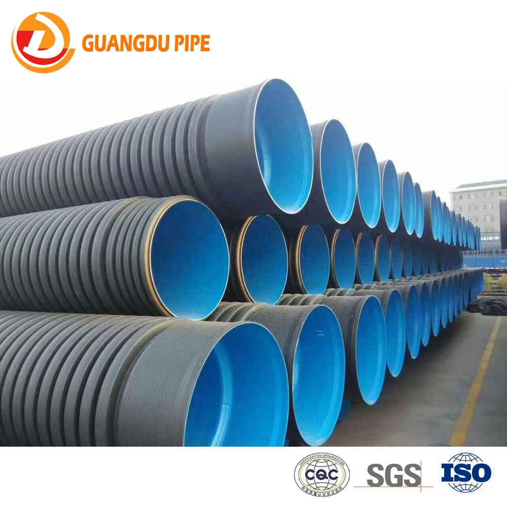 Large Diameter Plastic HDPE Double Wall Corrugated Sewer Drain Pipe