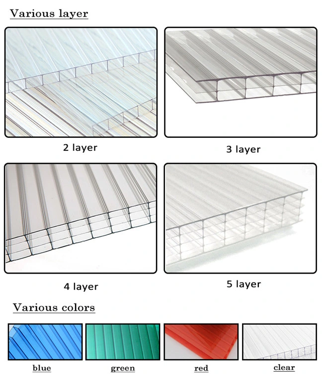 Polycarbonate Sheet; 6mm Polycarbonate Hollow Sheet; 8mm PC Sheet; 4mm Polycarbonate