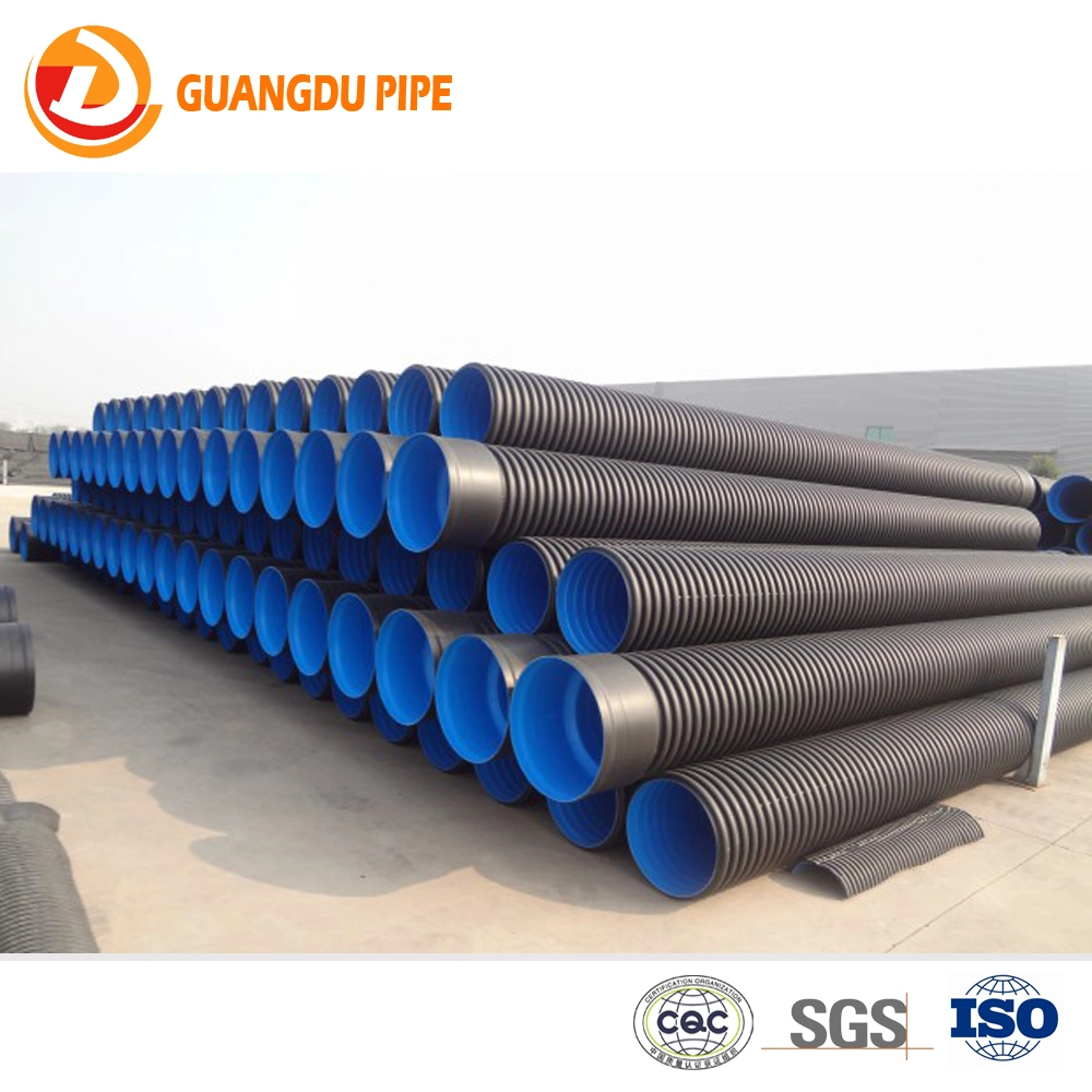 Factory direct sale HDPE 300mm 400mm corrugated drain pipe for drainage system
