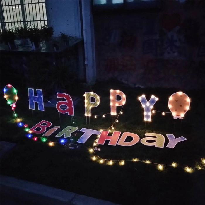 Custom Prints Corrugated Plastic Lawn Letters Holiday Yard Signs on Coroplast