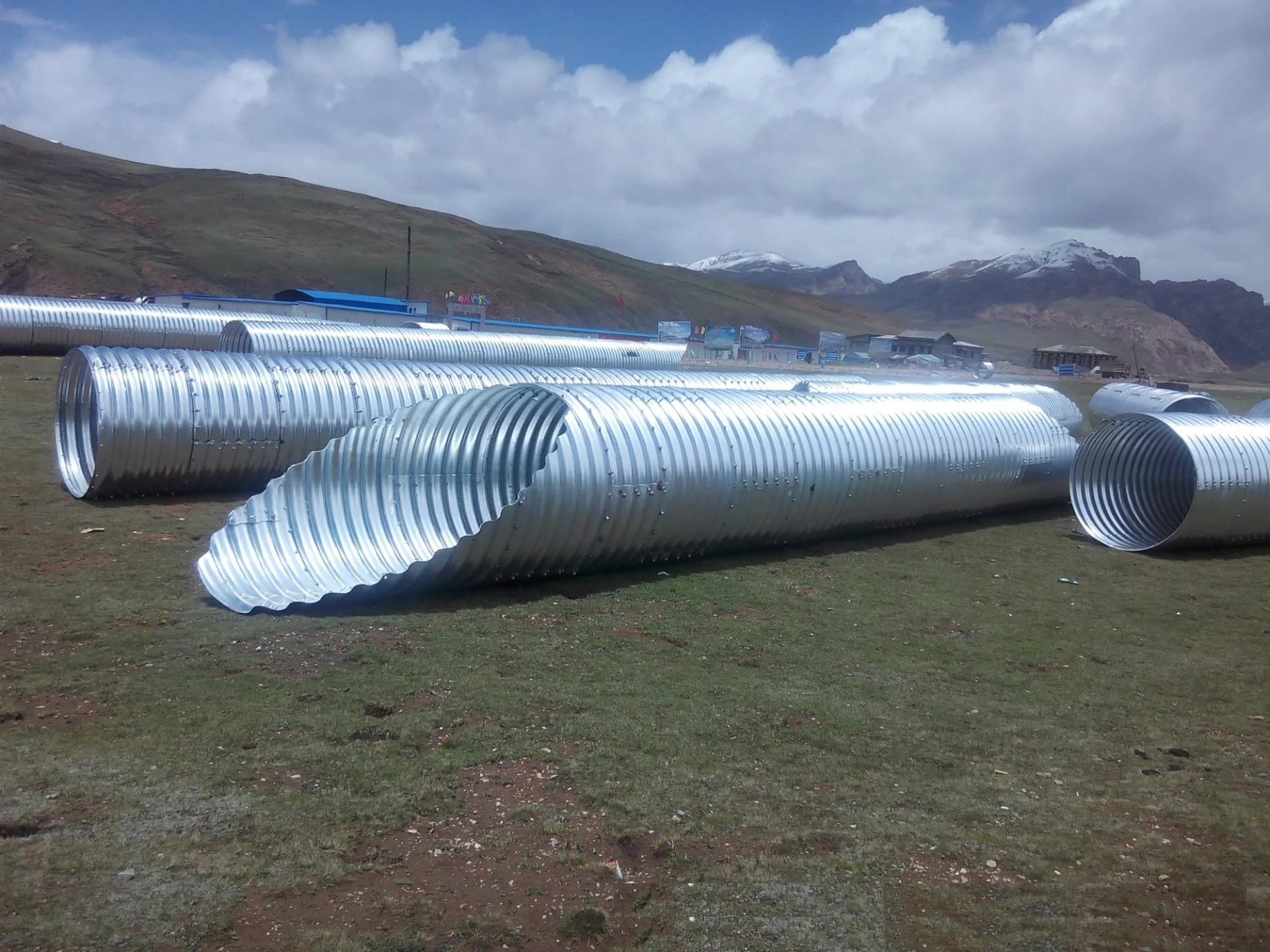 Jubo Q195/Q235/Q345 material 200*55 wave drainage culvert, assembled corrugated steel pipe culvert