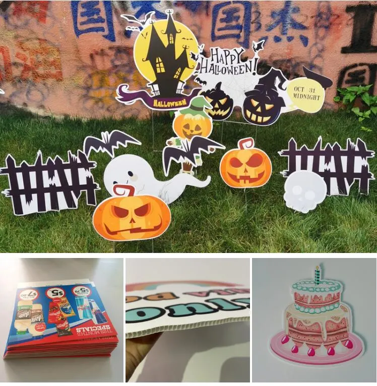 Outdoor Blank Lawn Coroplast Boy Happy Birthday Custom Letter Yard Signs Corrugated Plastic