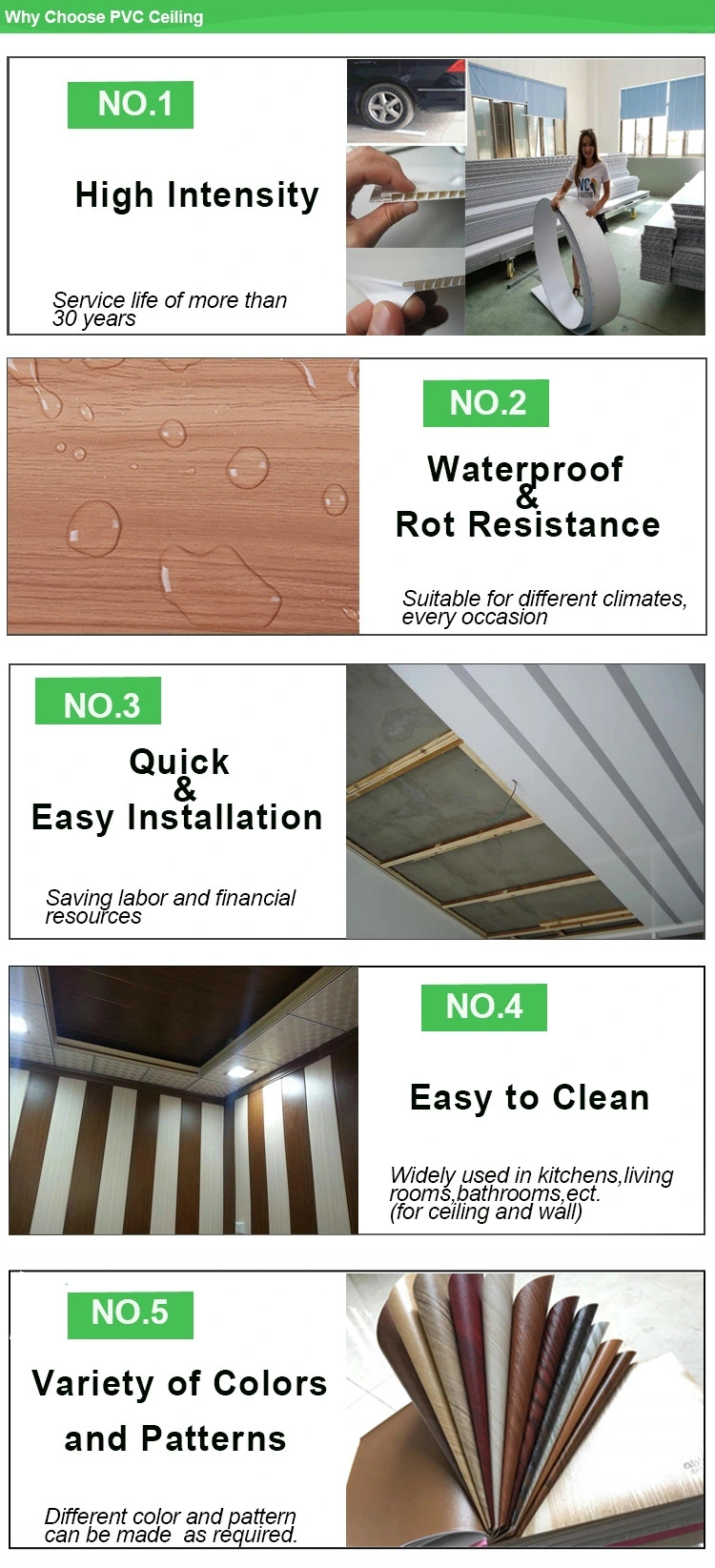 Corrugated PVC Panels Decorative Plastic Wall Covering Sheets PVC Coated Ceiling