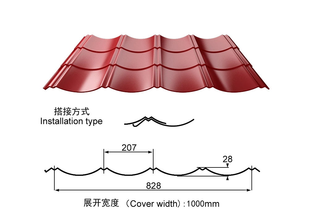 PPGI, corrugated steel roof, color steel roof, building roof