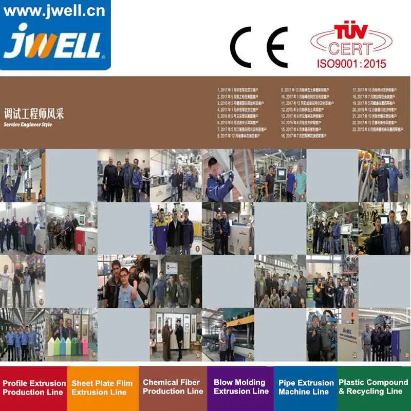 Jwell Plastic PVC Electric Pipe/ Water Supply Pipe/ Water Drainage Pipe/ Conduit Pipe Plastic Machine