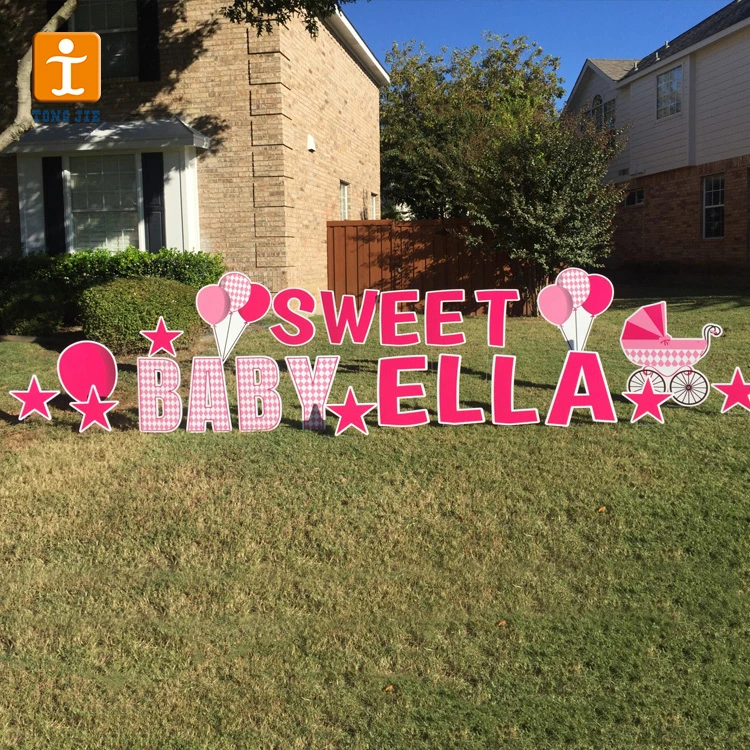 Custom Outdoor Corrugated Plastic Letter Board Yard Sign