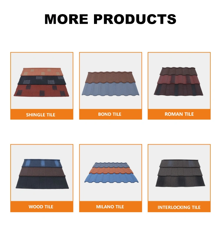 European Style Bond Color Stone Coated Metal Roofing Tiles Wholesale Spanish Corrugated Roof Sheets