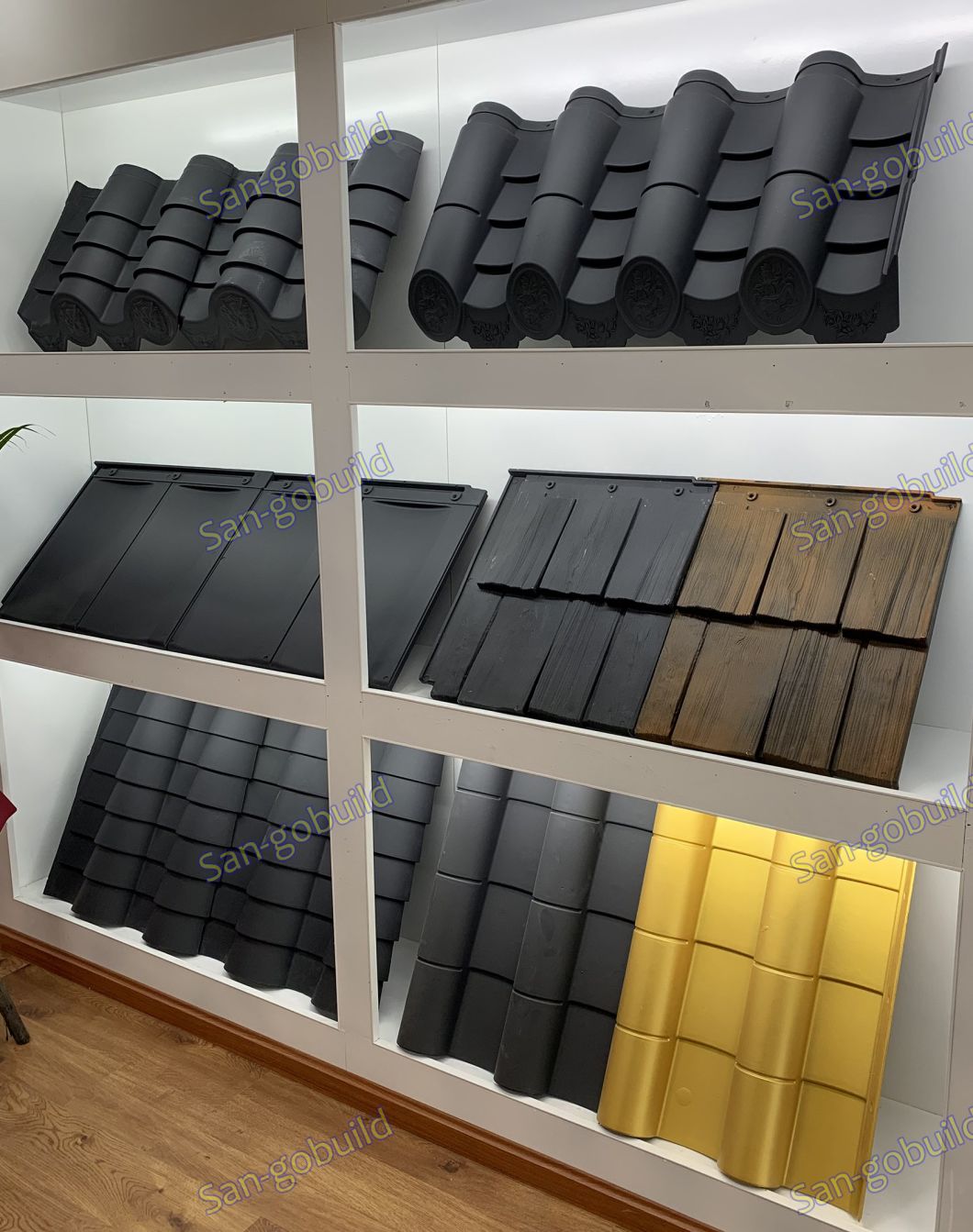 Easy Installing Building Material Plastic Roofing Sheet Type Clay Roof Tile Design Temple Rooftop