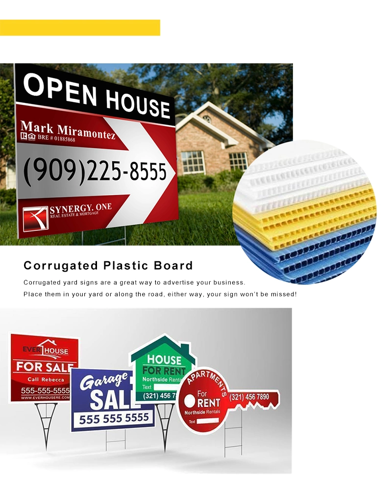 Corrugated Plastic Fluted Corflute Lawn Coroplast Bandit Yard Signs