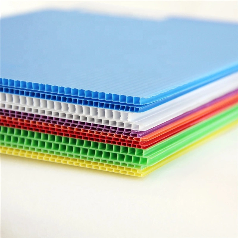 Color PP plastic hollow corrugated plastic board 4*8FT protection board