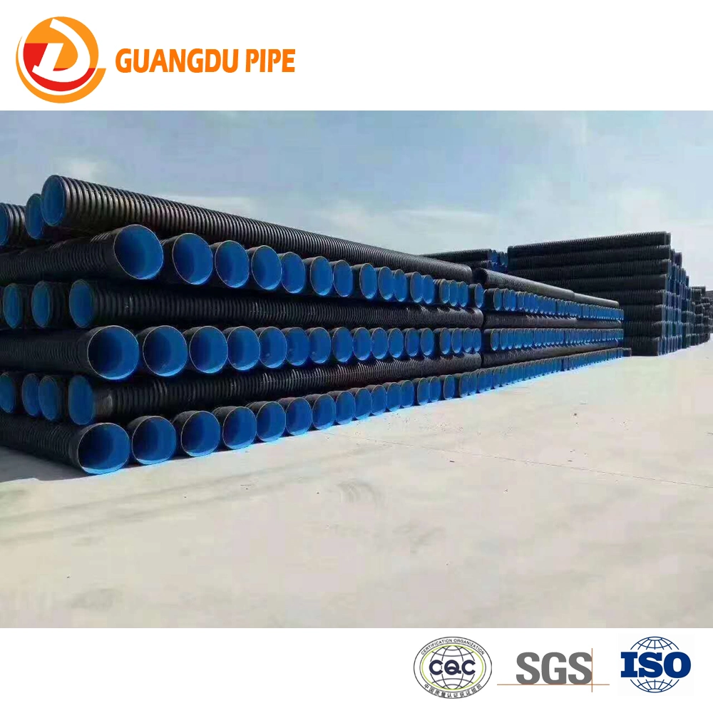 Large Diameter Plastic HDPE Double Wall Corrugated Sewer Drain Pipe