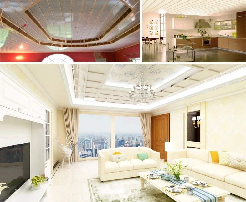 Corrugated PVC Panels Decorative Plastic Wall Covering Sheets PVC Coated Ceiling