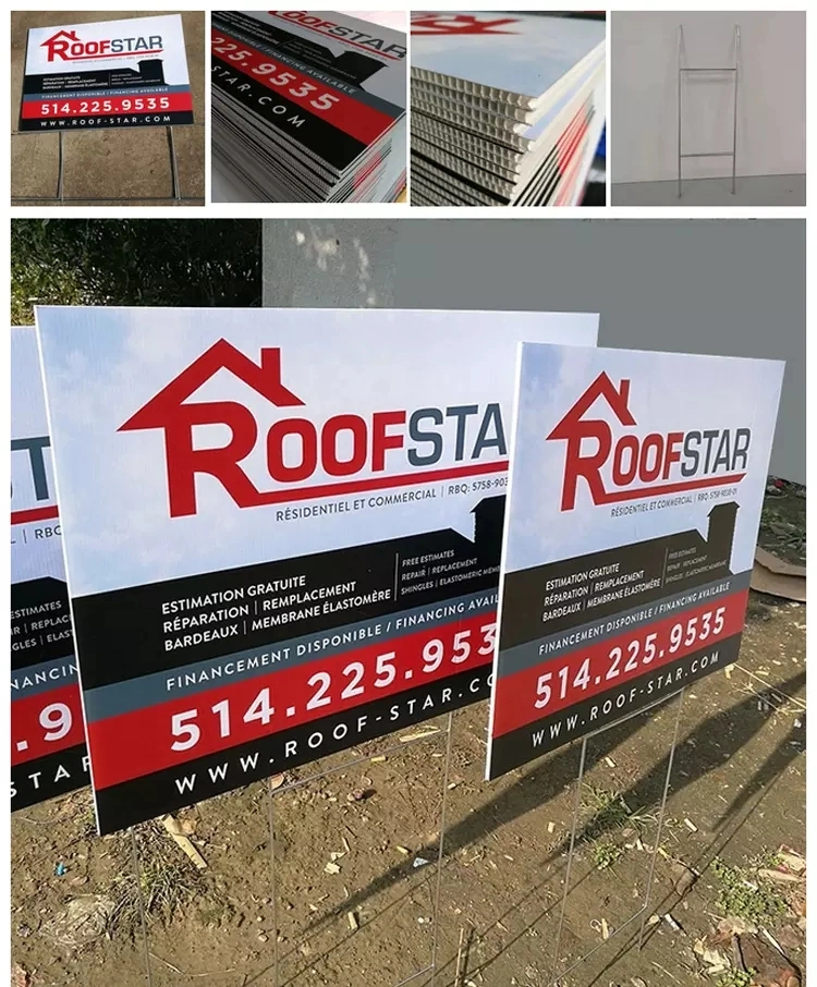 High Resolution Digital Printing Sheet Display Coroplast Banner Board Sign