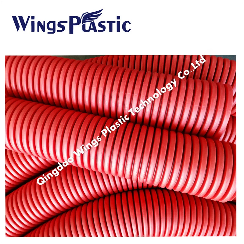 16- 63mm PP PE PVC single and double wall corrugated plastic pipe extrusion line