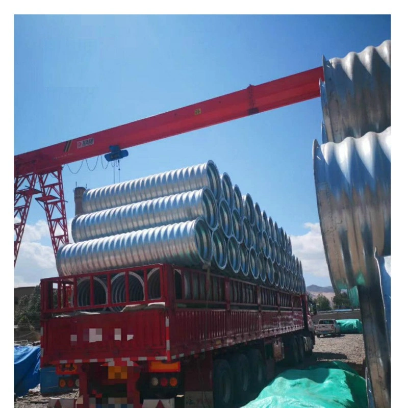 Jubo Q195/Q235/Q345 Material 200*55 Wave Drainage Culvert Pipe, Assemble Corrugated Steel Pipe Culvert
