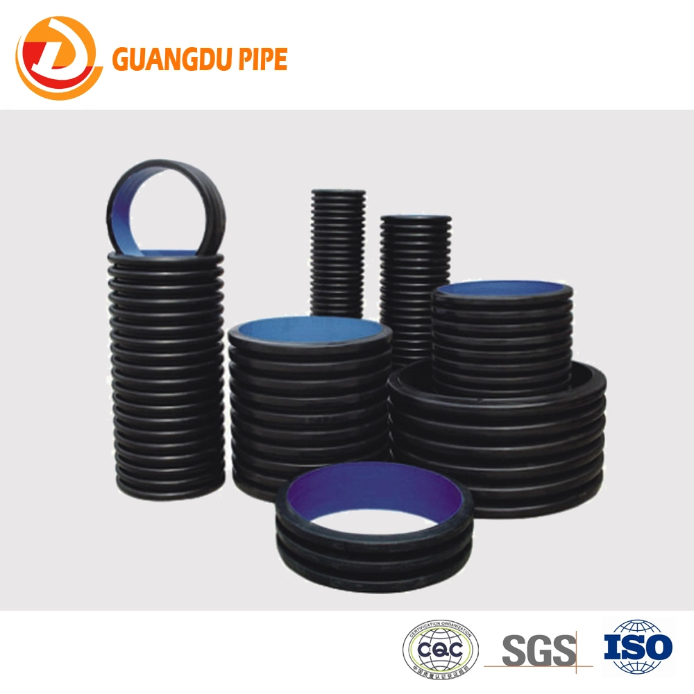 Sn8 HDPE pipe large diameter corrugated plastic drain pipe