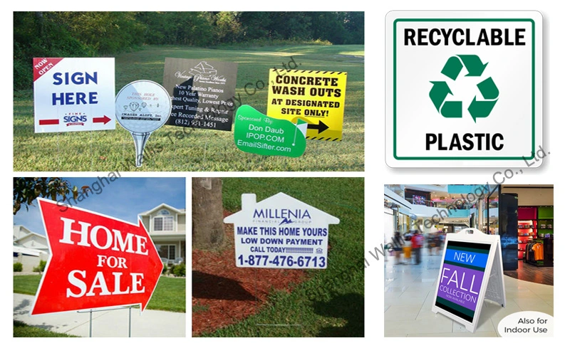 4X8 PP Hollow Corrugated PVC Plastic Sheets Screen Printed Wall Coroplast 18X24 Yard Signs