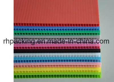 Pink corrugated PP board / flute board / corrugated plastic board to protect small trees