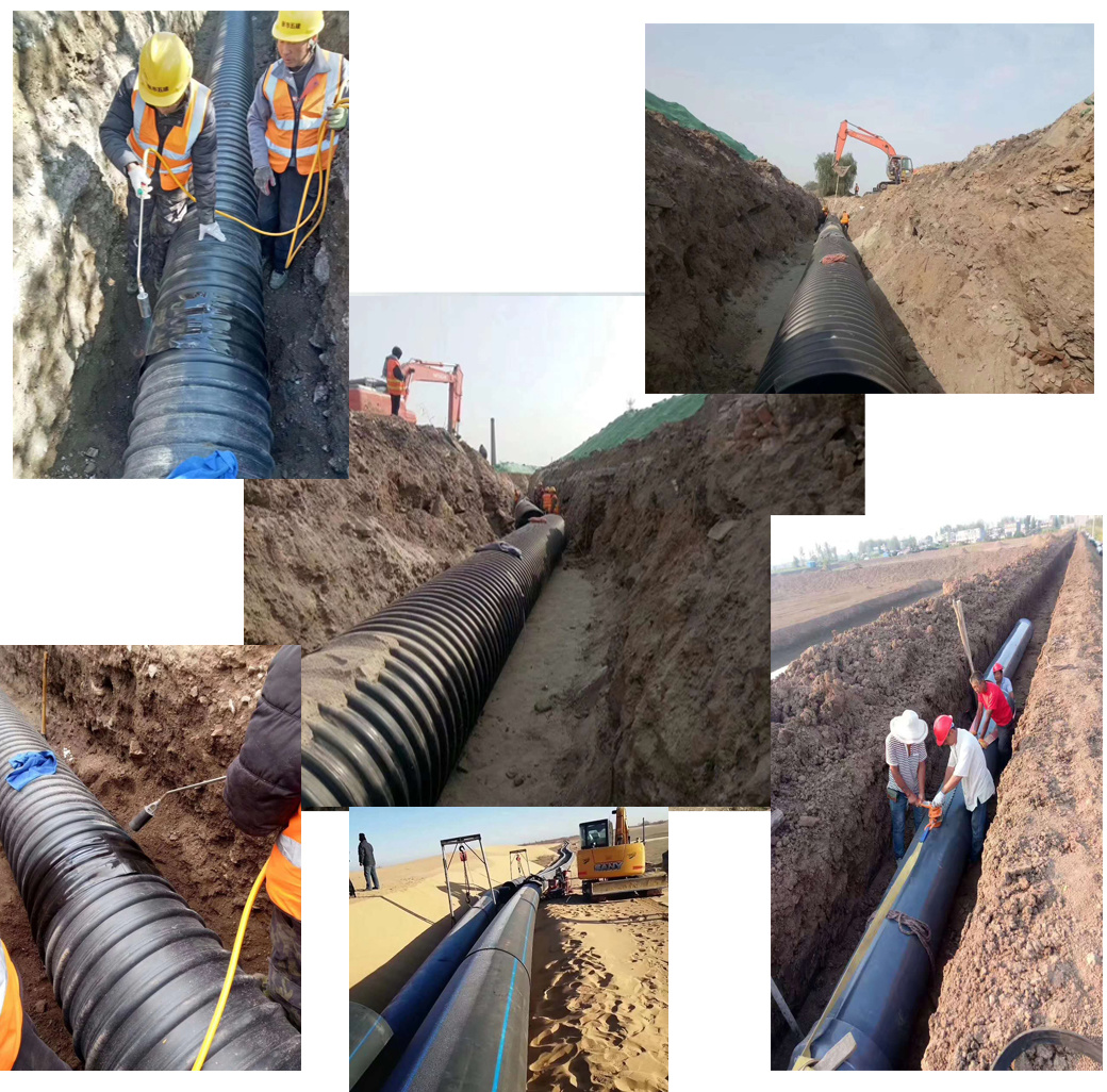 Large Diameter HDPE Double Wall Corrugated Pipe Drain Pipe Dwc Water Drainage