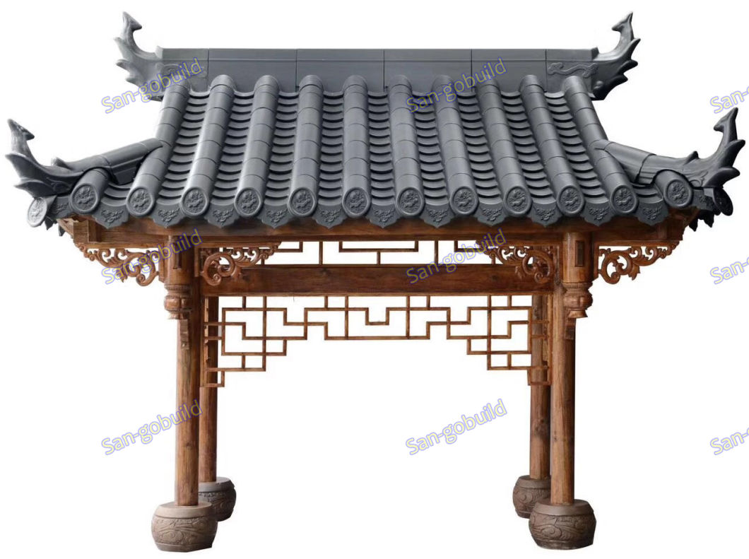 Easy Installing Building Material Plastic Roofing Sheet Type Clay Roof Tile Design Temple Rooftop