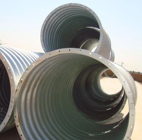 Spiral corrugated metal pipe Asphalt corrugated metal pipe assembled road steel culvert