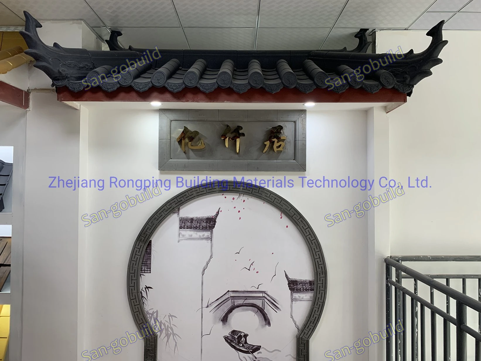 Easy to install building material plastic roofing sheet type clay roofing tile design temple roof