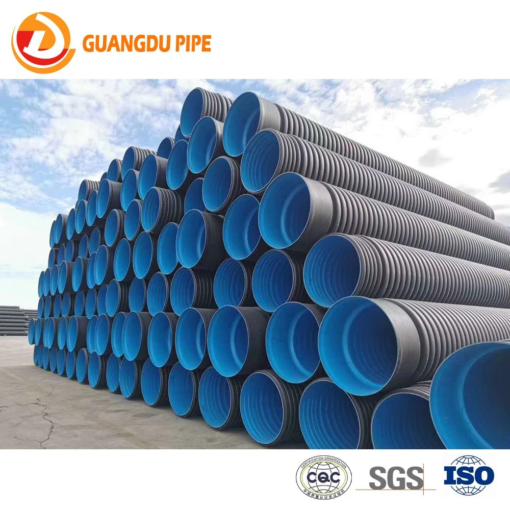 Sn4 600mm Double Wall Corrugated PE Drainage Pipe Dwc HDPE Plastic Culvert Pipe