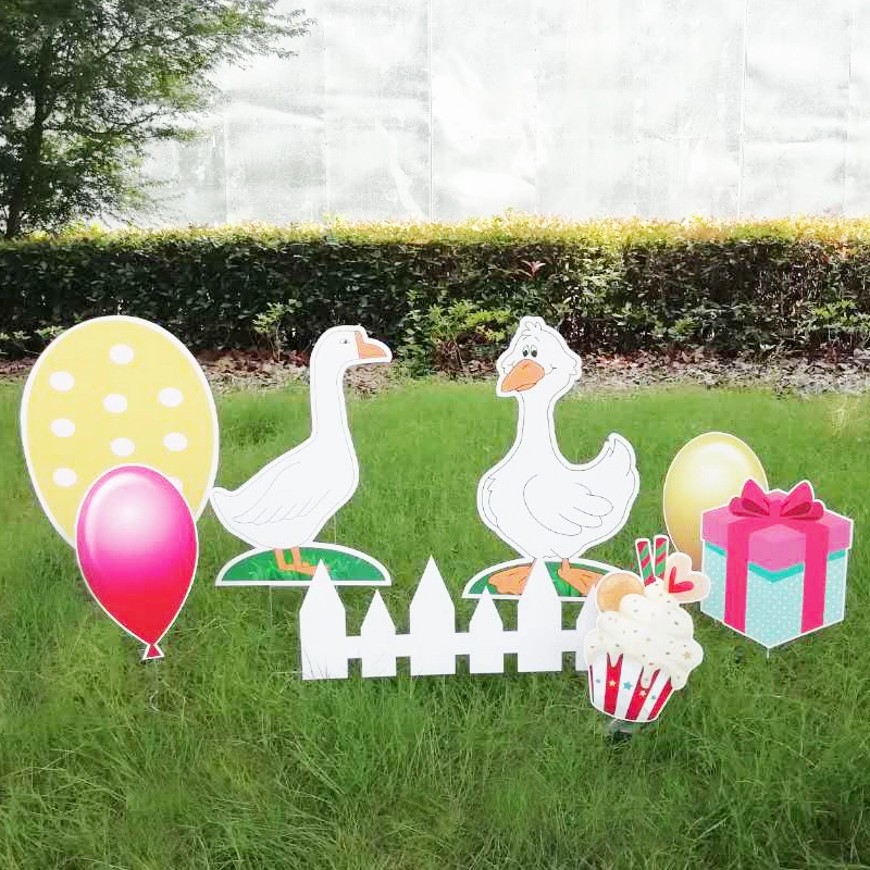 Happy Birthday Corrugated Coroplast Letter Yard Signs