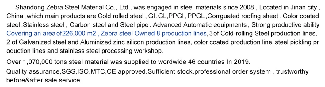 3/6/12 Waves Color Coated Galvanized Corrugated Steel Sheet / Gi / PPGI Roofing Plate