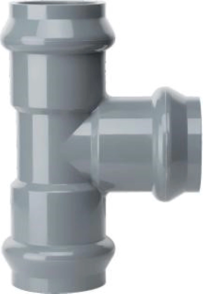High Quality 1.0MPa Plastic Pipe Fittings PVC Pipe and Fittings Rubber Ring Joint UPVC Pressure Pipe Fittings for Water Supply DIN Standard 1.0MPa