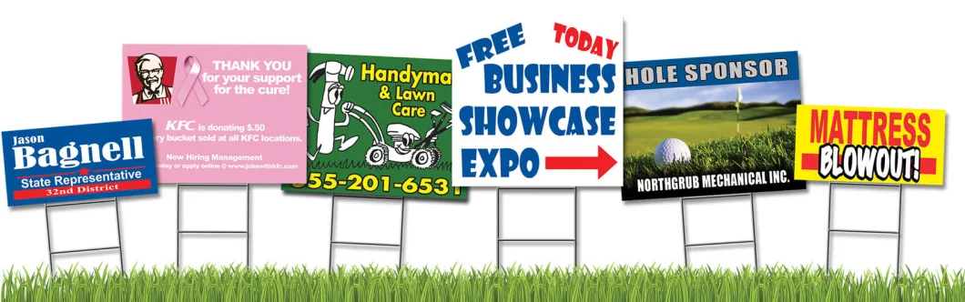 Custom Prints Corrugated Plastic Lawn Letters Holiday Yard Signs on Coroplast