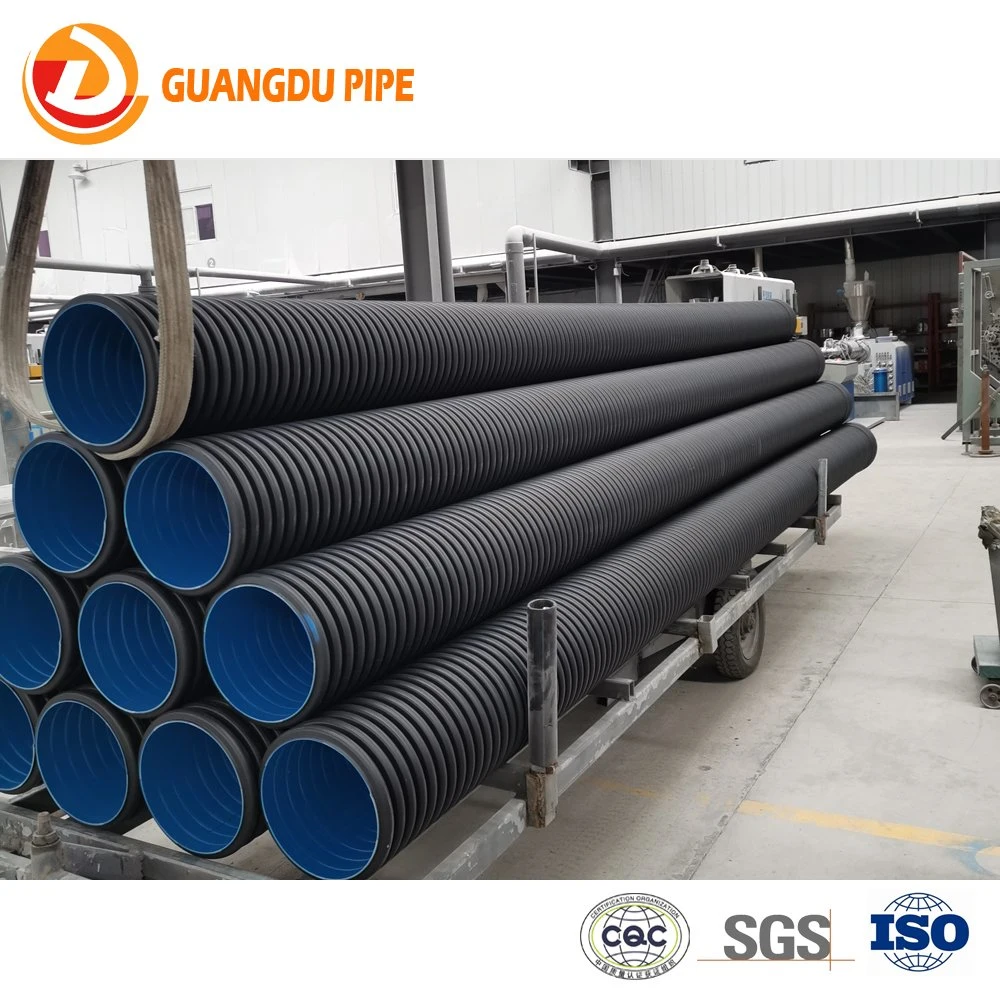 12 Inch Corrugated Drain Pipe Sn4 Sn8 HDPE Double Wall Corrugated Pipe