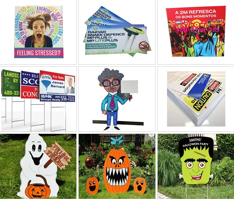 Custom Printed Multicolor PP Corrugated Plastic Sheet Advertising Sign Board Coroplast Holiday Yard Sign